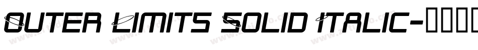 Outer Limits Solid Italic字体转换